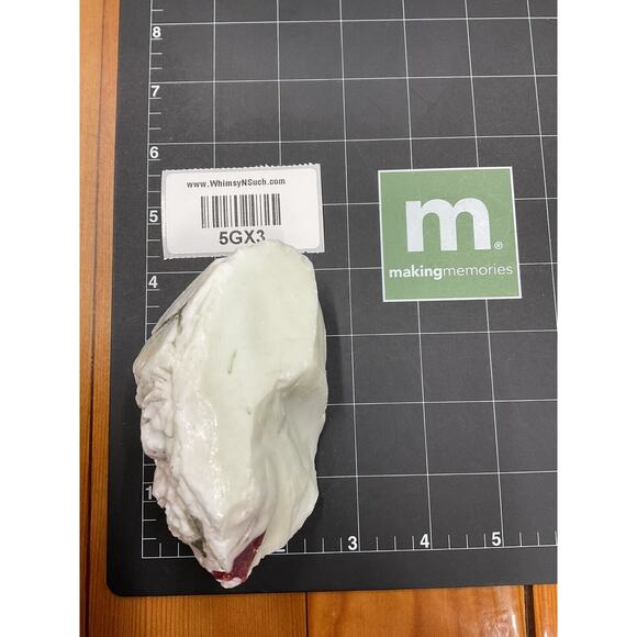 Lime White Ruby Tipped Art Glass Cullet Glowing Uranium Manganese Slag #5GX3 - Picture 7 of 7